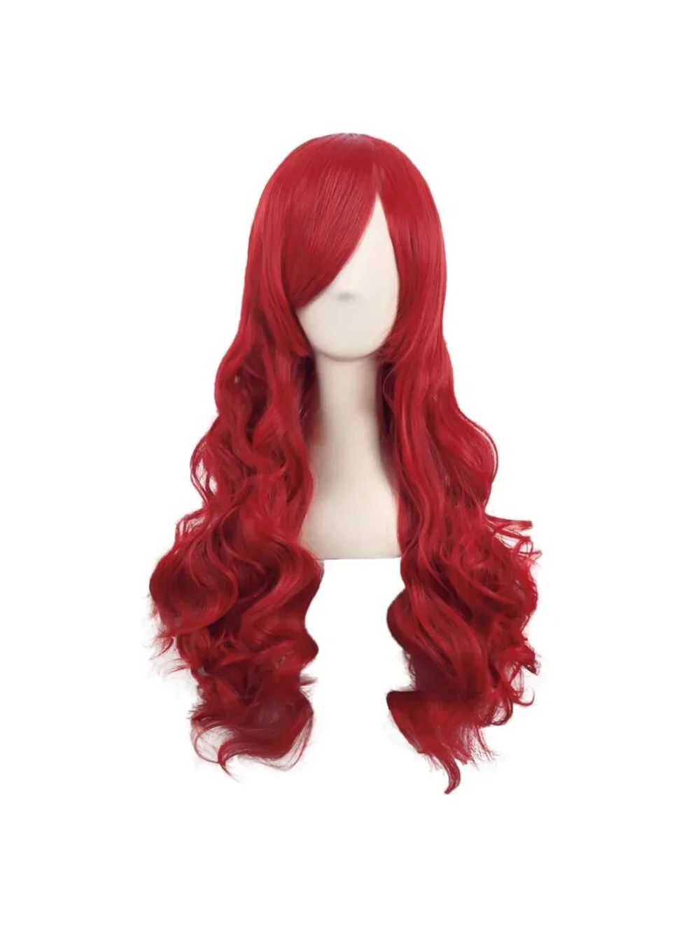 Women's Red 28 Inch Lolita Long Curly 2 Ponytails Clip On Cosplay Wigs